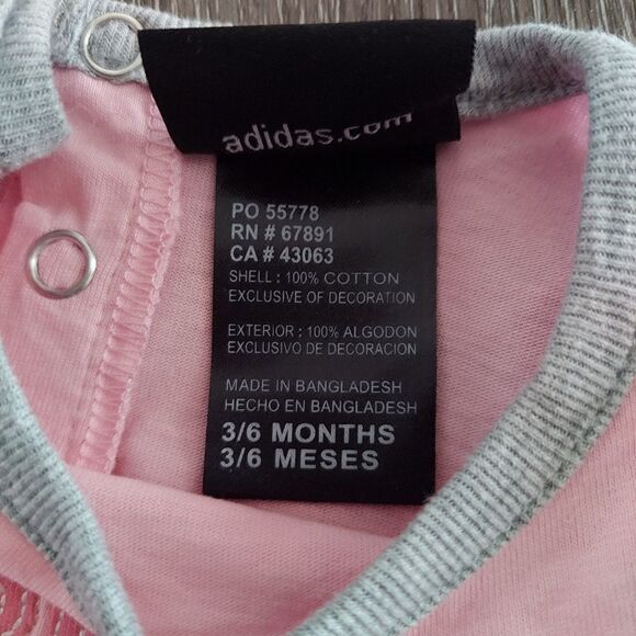 Adidas Baby Girl Mariners Onesie 3/6 Months - Picture 6 of 6